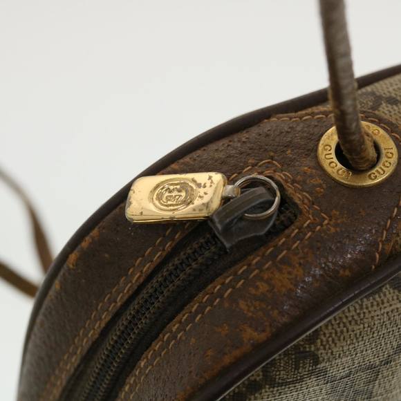 GUCCI GG Canvas Web Sherry Line Shoulder Bag Beige Red Green Auth 43903 - Picture 10 of 16